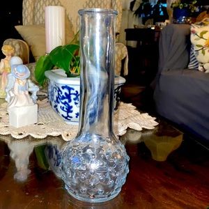 Vintage E.O. Brody Clear Hobnail 8 1/2” tall Vase